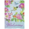 thumbnail image 2 of Northlight Welcome Hummingbird Floral Outdoor House Flag 28" x 40", 2 of 7
