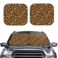 thumbnail image 2 of Fotbe Chrysanthemum turkey Juego de 2 Piezas de Parasoles para Parabrisas | Bloqueador Solar para Auto | Accesorios Plegables para Protección Solar Interior-Large, 2 of 6