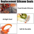 thumbnail image 3 of 12 Pack Silicone Replacement Gasket, Airtight Rubber Seals Rings for Jar , Leak-Proof Canning Silicone, Orange, 3 of 5