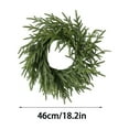 thumbnail image 2 of 18.2Inch Norfolk Pine Wreath for Front Door, Real Touch Norfolk Pine Wreath Artificial Green Wreath Greenery Realistic Wreath Holiday Decoration for Home Decor, 2 of 7