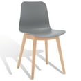 thumbnail image 6 of SAFAVIEH Couture Haddie Classic PP Solid Dining Side Chair, Grey/Natural (Set of 2), 6 of 14