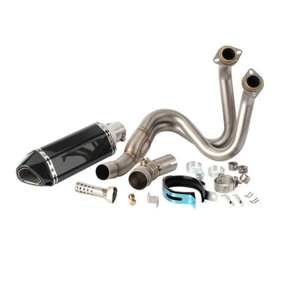 Modified Motorcycle Exhaust Muffler Middle Link Pipe System For Kawasaki ER6N ER6F 2012-2016, Ninja 650 2012-2016, Versys 650 2015-2017