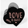 thumbnail image 3 of Inkdotpot Pack Of 50 Real Rose Gold Foil Paper Tags Love Is Sweet Wedding Favor Hang Tags, 3 of 8