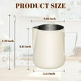 thumbnail image 2 of Milk Frothing Pitcher,12/20oz Milk Frother Cup with Clear Scale,304 Stainless Steel Cappuccino Espresso Machine Accessories for Barista Coffee Bar with Latte Art Pen,Silver, 2 of 7