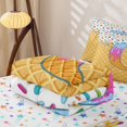 thumbnail image 5 of Catabedysis Ice Cream Drip Zipper Full Size Comforter Sets with Fitted Sheet and 2 Pillowcases For Boys,Sweet Dessert Alphabet G Design Zipper Bedding Set,Colorful Stars Reversible,4-Piece, 5 of 7