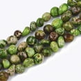 thumbnail image 3 of 5Strand Natural Imperial Jasper Beads Strands Dyed Tumbled Stone Nuggets Lime Green 5~10x6~8x4~6mm Hole: 1mm 60~65pcs/strand 15.7 inch, 3 of 3