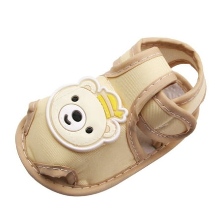 

Summer Baby Boy Girl Bear Pattern Hollow Sandals Cotton Infant Toddler Soft Sole Shoes First Walker