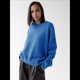 thumbnail image 4 of Suéter de Punto de Larga para Mujer, Jersey de Cuello Redondo, Suéter Informal Holgado. Azul Talla Única, 4 of 9