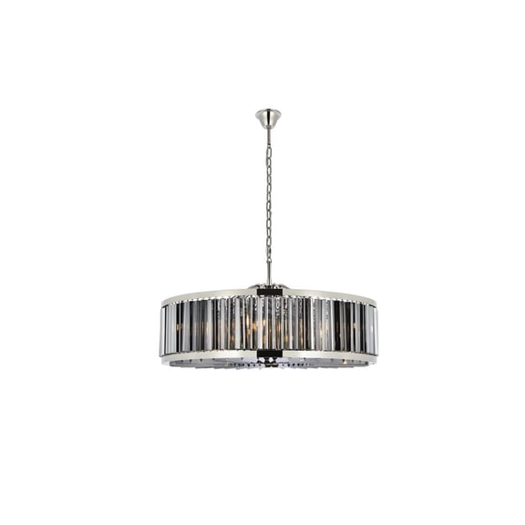Elegant Lighting Chelsea 44" 10 Light Royal Crystal Pendant Lamp