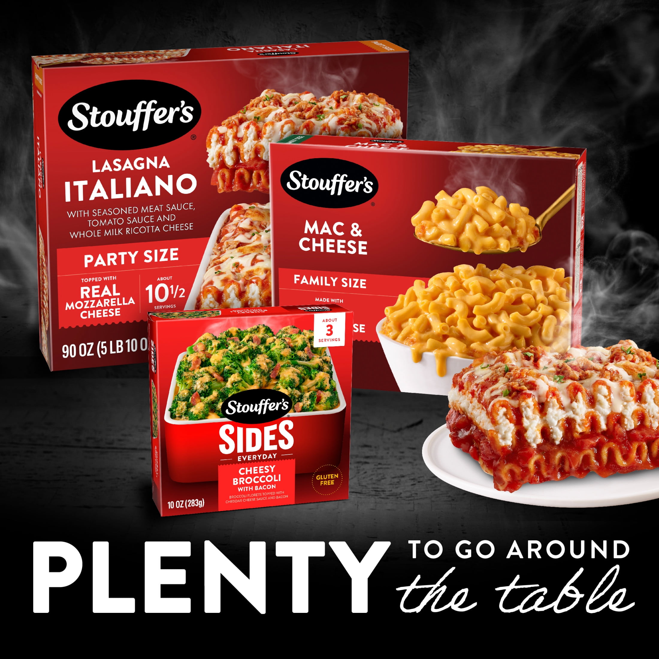 Stouffer’s Lasagna Italiano, Party Size Lasagna, Frozen Dinners, 90 oz (Frozen)