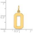 thumbnail image 5 of 14K Yellow Gold Medium Polished Number 0 Charm (17.9 X 9.56) Made In United States mp00, 5 of 6