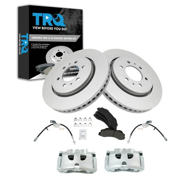 TRQ Front Ceramic Brake Pad & Rotor Kit Fits 2012-2014 Ford F-150 BKA33392