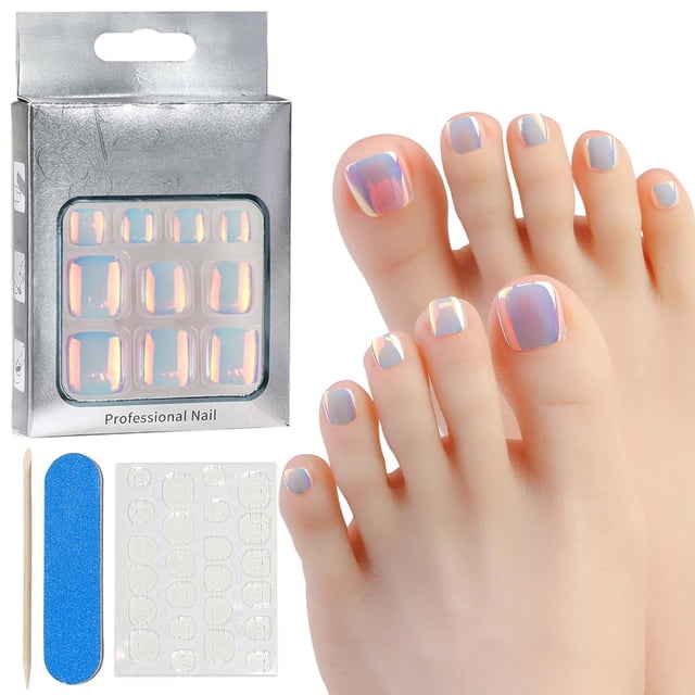 Fiudx Juego de 24 Uñas Postizas Acrílicas a Presión, Fácil Aplicación con Pegamento En Gel, Longitud y Forma Personalizables, Ideal para Bodas, Graduaciones, Citas, Manicura Elegante para Mujeres.