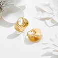 thumbnail image 6 of Gold Plated Hoop Earrings for Women Brass Earring Chunky Statement Jewelry, 6 of 13