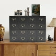 thumbnail image 4 of Peakora Vintage Wooden Cabinet Black 16 Drawer Chinese Medicine Desk Drawer Organizer Rustic Wooden Small Storage Box for Living Rooms Bedrooms Study Rooms, 4 of 19