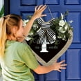 thumbnail image 3 of A-Z Last Name Heart Shaped Front Door Sign Wreath - Farmhouse Wreath for Front Door, Spring Decor with Customizable Name, 3 of 4
