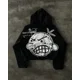 thumbnail image 3 of Conjunto de 2 piezas de sudadera con capucha y pantalón deportivo con cremallera de Tenthseries Y2K para mujer, estilo hip hop, gótico, con estampado de dibujos animados, sudadera, pantalón informal, 3 of 5