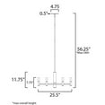 thumbnail image 3 of 21366BK Maxim Lighting Emana - 6 Light Chandelier-11.75 Inches Tall and 25.5 Inches Wide-Black Finish, 3 of 5
