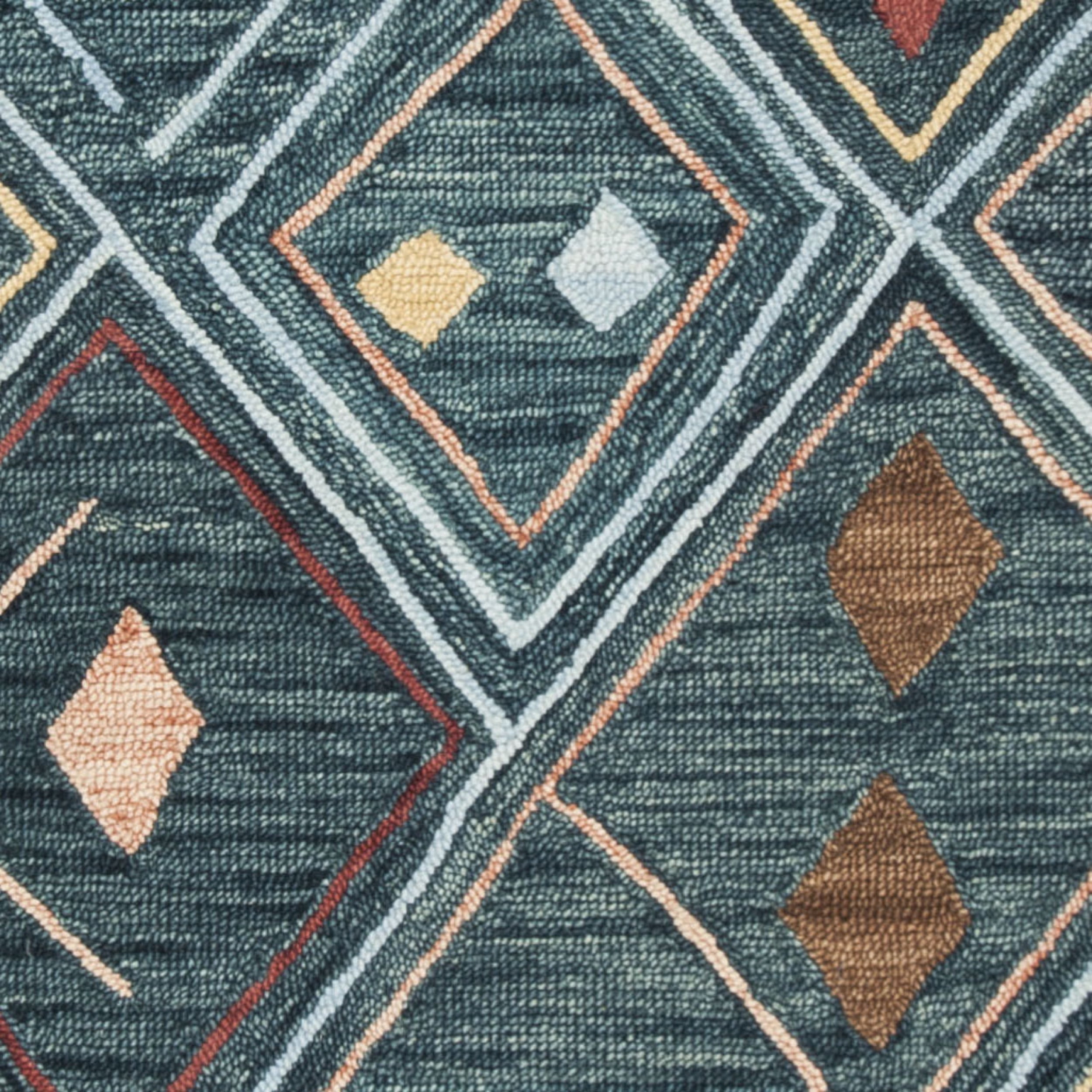 SAFAVIEH Suzani Lalia Southwestern Wool Area Rug, Dark Blue/Multi, 8' x 10'