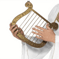thumbnail image 2 of Simulation Harp Plastic Model Harp Halloween Costume Angel Theme Dress Up Accessories Harp Model Toys Bar Decoration, 2 of 6