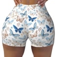 thumbnail image 2 of Picia Butterfly Printed Workout Shorts for Women Seamless Scrunch Butt Lifting High Waisted Yoga Gym Booty Running Moisture-wicking Short Pants-Medium, 2 of 9