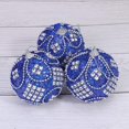 thumbnail image 3 of 3 bolas de adorno para árbol de Navidad, mini bolas de espuma con purpurina para colgar, decoración colgante de 8 cm (azul), 3 of 4