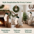 thumbnail image 6 of Unique Bargains Luxurious Cable-Knit Christmas Stocking White Green 18", 6 of 6