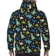 thumbnail image 7 of Lsque Dinosaur Pattern Casual Men's Hoodie,Hooded Sweatshirt with Kangaroo Pocket,Pullover Hoodie-Small, 7 of 7