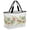 Green, Pink, White, variant on Tropical Botanical Beach Bag for Women, Large Breathable Mesh Beach Tote Bag, Pastoral Rustic Leaves Floral Burlap Sandproof Lightweight Travel Bags for Vacation Picnic Swimming Pool 15.7"x15.7"x9.1"