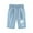 Light Blue, variant on Girls Shorts Cotton Children Kids Casual Floral Printed Elastic Waist Casual Pants Breeches With Pocket 3-13 Years