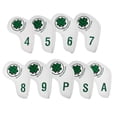 thumbnail image 2 of Cubiertas de cabeza de hierros de golf kusrkot Golf Accesorios PU blanco 9pcs Golf Wrap Producto de importación, 2 of 8