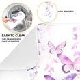 thumbnail image 2 of Butterflies Flowers Floral Dish Drying Mat Dish Drainer Rack Mats Water Absorbent Non-Slip Easy Clean Heat Resistant for Kitchen Counter, 2 of 8