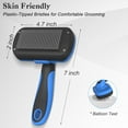 thumbnail image 3 of FEKOTS Self Cleaning Skin Friendly Slicker Brush for Cats & Dogs, Blue,aseo mascotas accesorios perros, 3 of 7