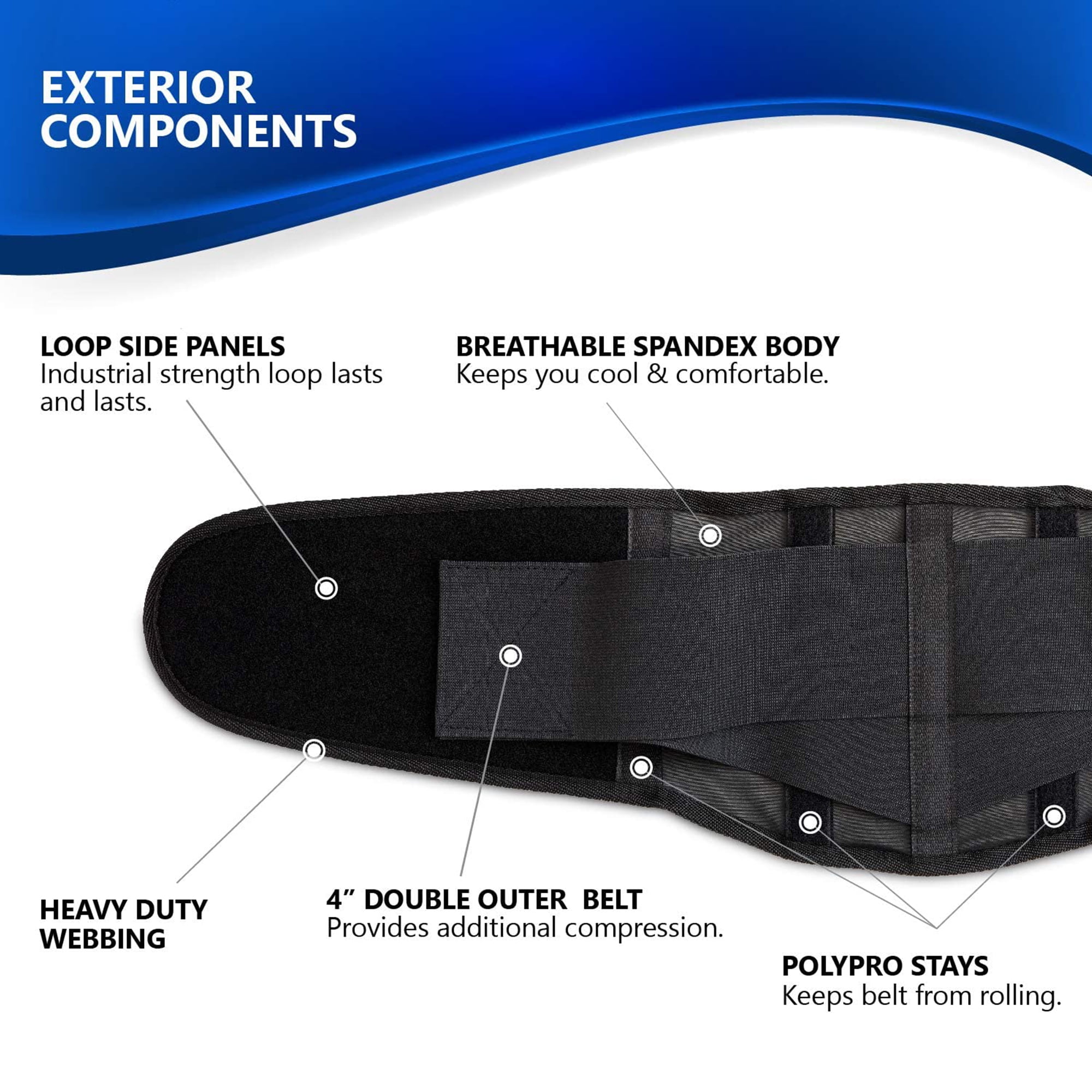 NYOrtho Back Brace Lumbar Support Belt with Suspenders for Lower Back Pain Relief, 6XL