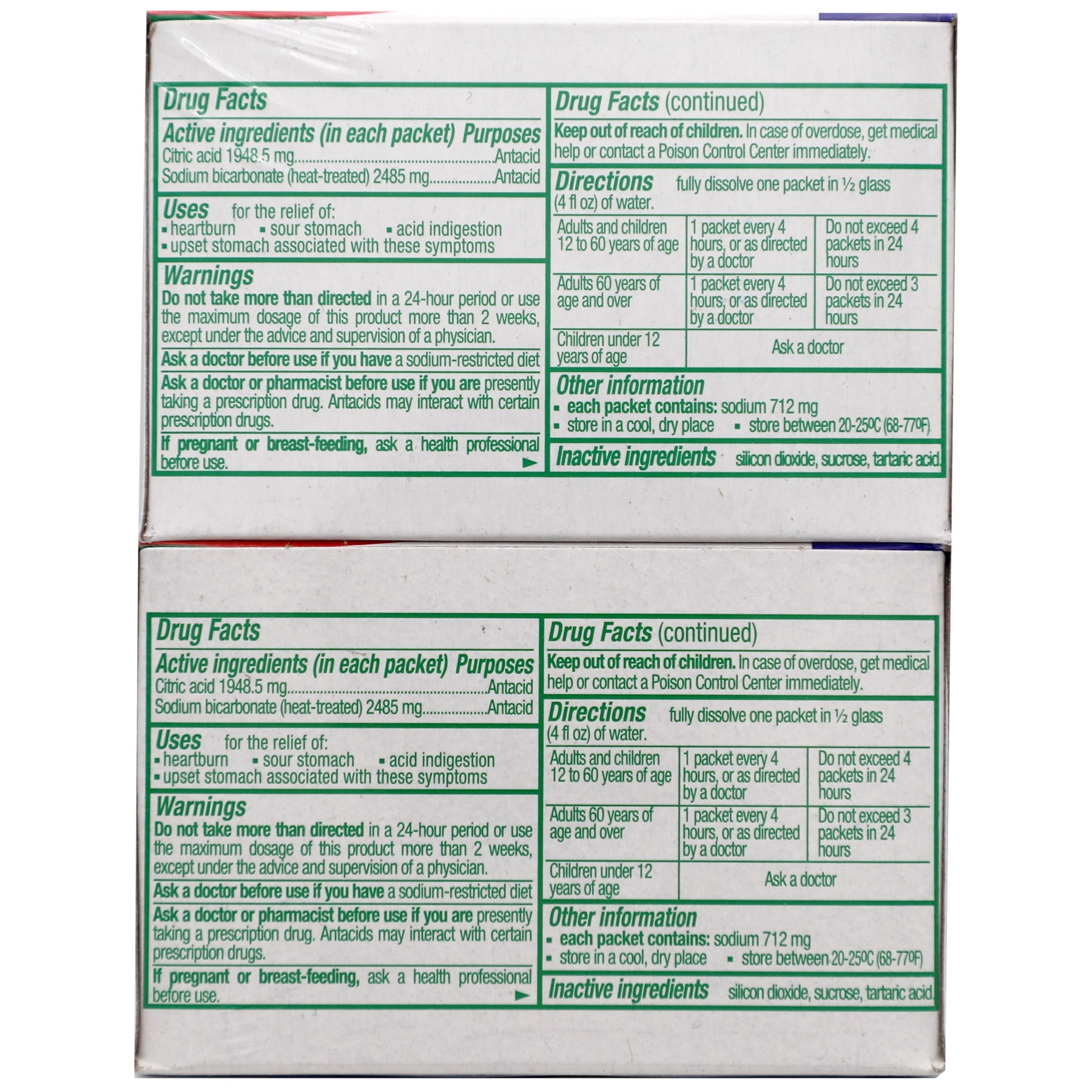 (3 pack) Sal de Uvas Picot Effervescent Antacid Powder, 24 Packets (2 Boxes x 12)