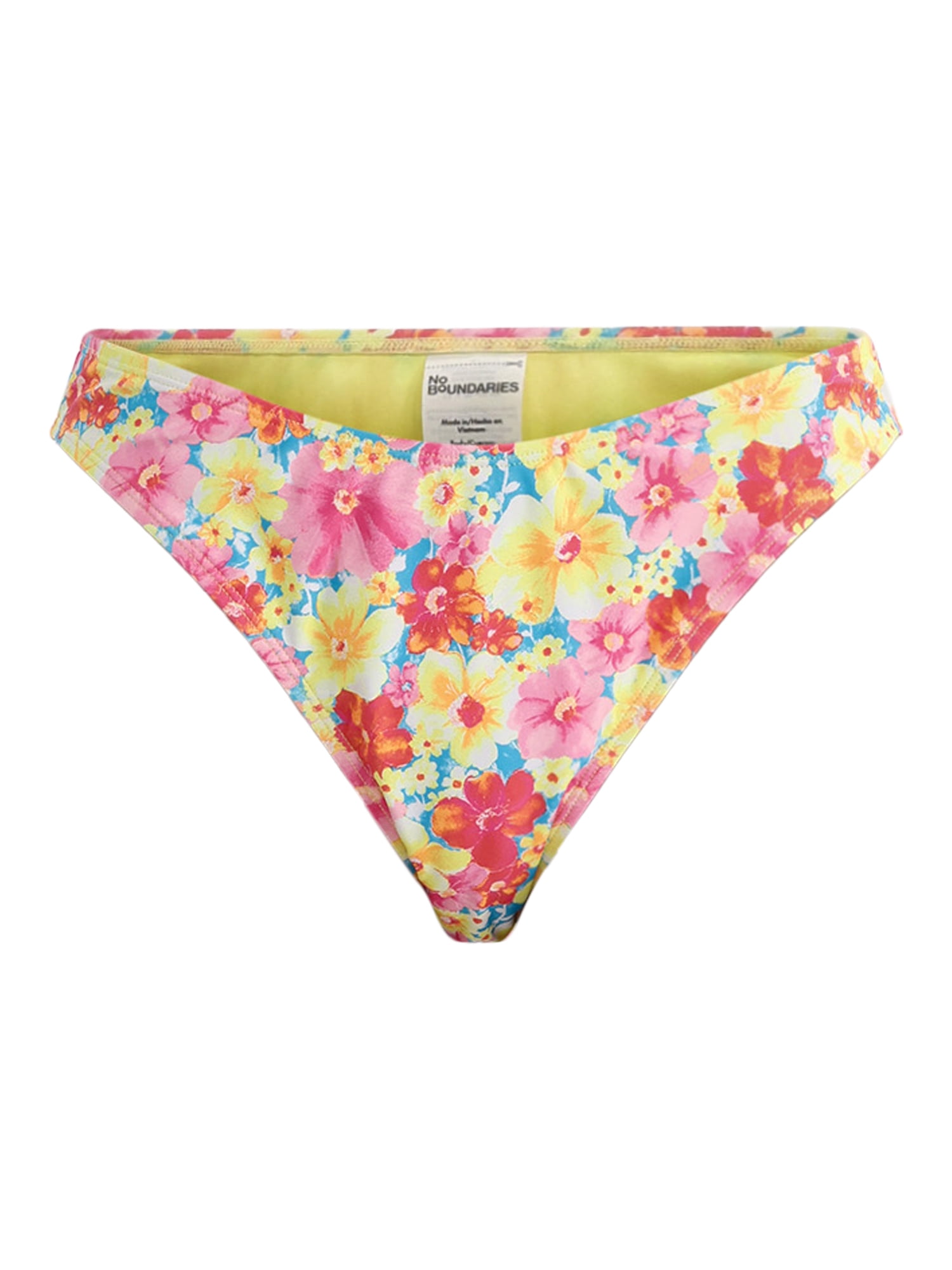 No Boundaries High Leg Mid Rise Cheeky Bikini Bottom, Sizes XXS-XL