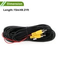 thumbnail image 6 of Unique Bargains Reverse Rear View Parking Camera Video Cable 15m/49.21ft Black RCA 1 Pcs, 6 of 7