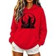 thumbnail image 2 of DIOAZUD Women's Halloween Sweatshirts Plus Size Witch Print Pullover Hoodies Soft Classic Long Sleeve Shirt Tops Halloween Costumes, 2 of 5