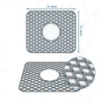thumbnail image 5 of Mocoloo Silicone Sink Mat Kitchen Sink Protectors for Kitchen Sink, 14"x 11" Sink Mat Grid Non-Slip Folding Sink for Bottom of Farmhouse Stainless Steel Porcelain Sink Pad, Flower Cutout Pattern, 5 of 9
