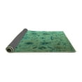 thumbnail image 2 of Ahgly Company Indoor Round Abstract Turquoise Blue Modern Area Rugs, 5' Round, 2 of 4