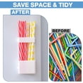 thumbnail image 5 of NOGIS Straw Holder, Magnetic Straw Dispenser, Reusable Tumbler Organizer with Adhesive for Kitchen Cabinet, Cupboard, Coffee Bar & Countertop Storage (White), 5 of 6