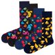 thumbnail image 1 of Happy Socks Calcetines unisex, paquete de 4 - Classic Crew, algodón orgánico, mezcla de colores Dog-Cherry 36-40, 1 of 3