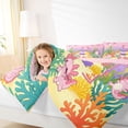 thumbnail image 3 of Manfei Alphabet A Art Twin Comforter Sets,Kawaii Axolotl Bedding Set,Pink,Pink Reversible,2-Piece,1 Comforter and 1 Pillowcase, 3 of 7
