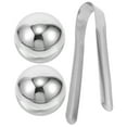 thumbnail image 5 of LIFKOME 1 Set Stainless Round Cooling Balls Ice Beverages Balls Stainless Cooler Sphere Coffee Cooler For Iced Coffee Melt Balls Stainless Steel Round Cooling Balls, 5 of 7