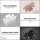 thumbnail image 2 of French Classic 1 1/2' Claw Clips Set of 3 (Blush Pink Black White), 2 of 5