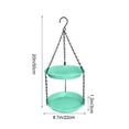 thumbnail image 4 of Sentmoon Hanging Bird Feeder Bird Feeders for Outdoors Double Layer Bird Feeder Outdoor Hanging Bird Feeder Purpose Bird Feeder for Water and Feeding Hanging Type, 4 of 7
