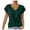 Green, variant on Womens Summer Tops Cap Sleeve Front Twist Knot V Neck T Shirts Draped Blouses Casual Loose Fit tees (Light Pink, XL)