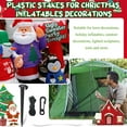 thumbnail image 6 of 48 Pieces Inflatable Stakes and Tethers Plastic Stake 7 Inch Nylon Ropes with Hook Inflatable Spike Replacement Yard Inflatable Accessories Gardening Peg Tent Stake Christmas Decor for Garden Lawn, 6 of 6