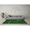 thumbnail image 3 of Ahgly Company Indoor Square Abstract Emerald Green Modern Area Rugs, 3' Square, 3 of 4