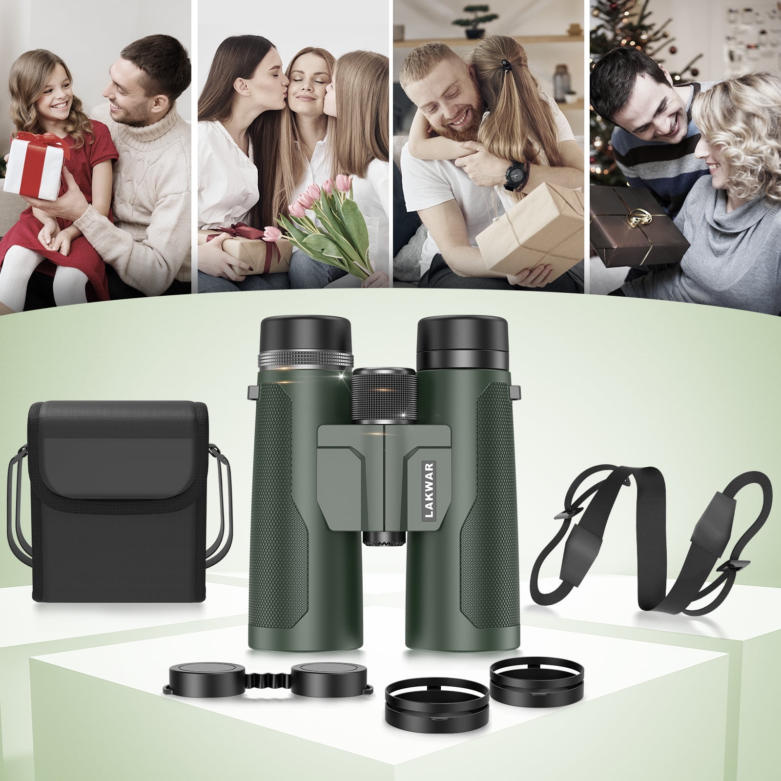 LAKWAR Binoculars for Adults High Powered-12X42 Compact Binoculars for Bird Watching Hunting Hiking Travel Stargazing Concerts Sports